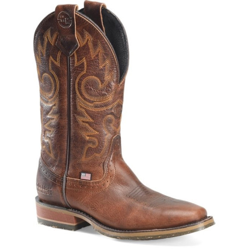 Double H DH4662 - Men's - 12" Brantley EH Narrow Square Soft Toe - Whiskey Paddock