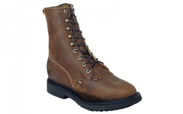 justin roper lace up work boots
